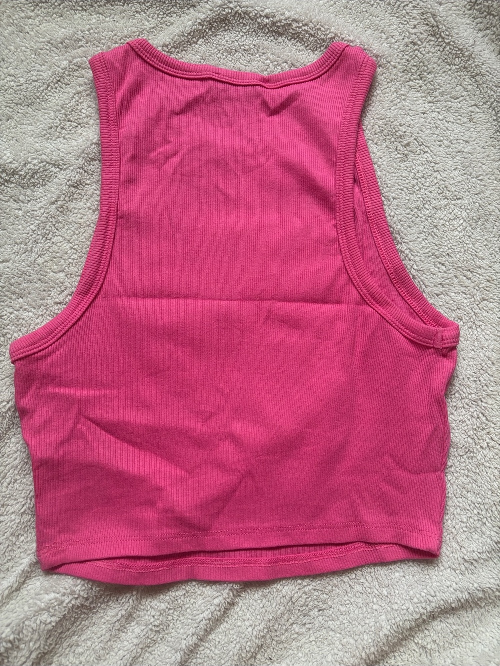 ZARA Hot Pink Ribbed Cropped Tank - Picture 2 of 5